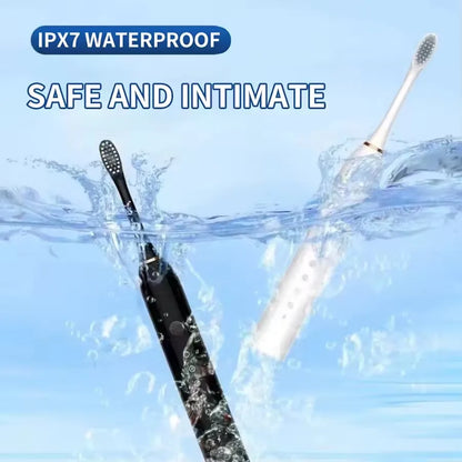 Adult Sonic Electric Toothbrush IPX7 Waterproof with DuPont Brush Head USB Rechargeable High-Frequency Cleaning 6 Modes