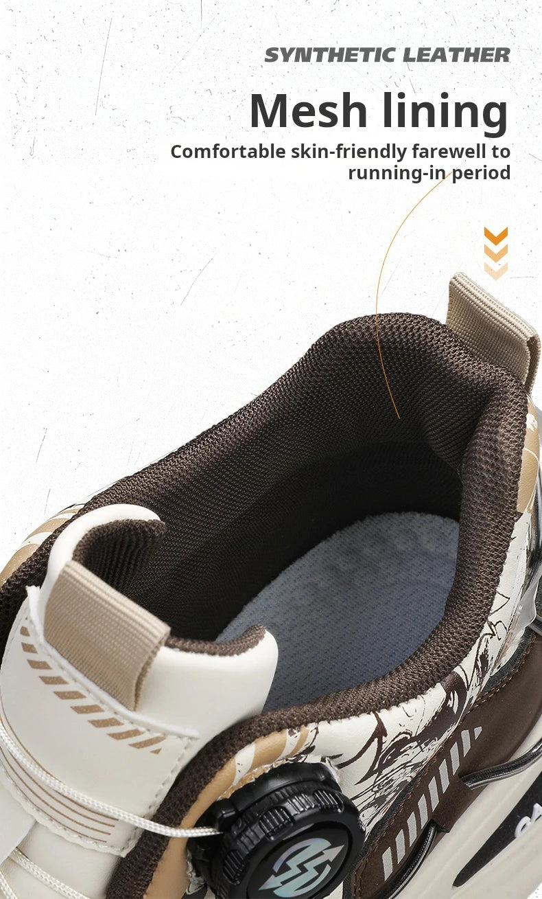 Men's Casual Outdoor Boots Fall Breathable Trendy Versatile Leisure Knob Board Shoes Anti-slip Riding Fashion Sneakers