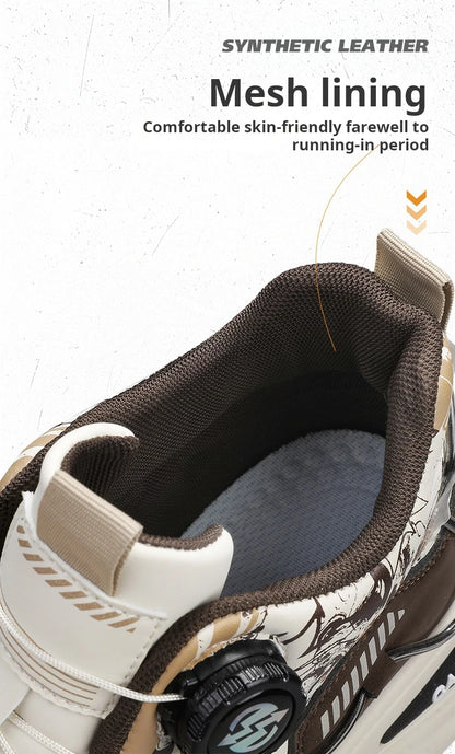 Men's Casual Outdoor Boots Fall Breathable Trendy Versatile Leisure Knob Board Shoes Anti-slip Riding Fashion Sneakers