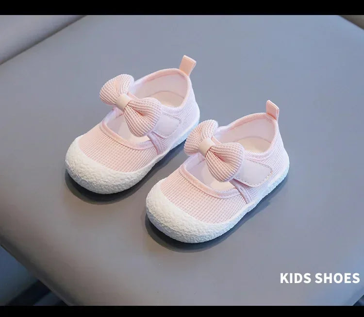 Kids Shoes  Baby Girl Walking Shoes with Breathable and Non Slip Mesh Bow Princess Shoes with Non Slip Soft Soles