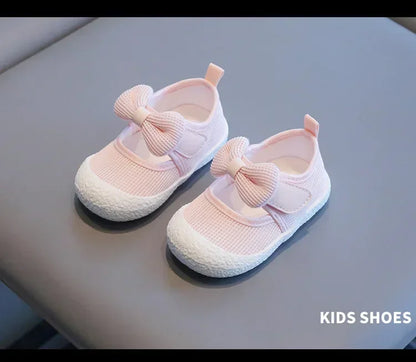 Kids Shoes  Baby Girl Walking Shoes with Breathable and Non Slip Mesh Bow Princess Shoes with Non Slip Soft Soles