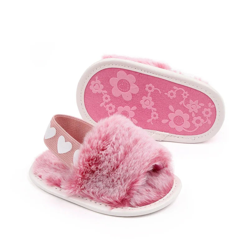 Fashion Faux Fur Baby Shoes For Newborn Spring Winter Cute Infant Toddler Baby Boys Girls Shoes