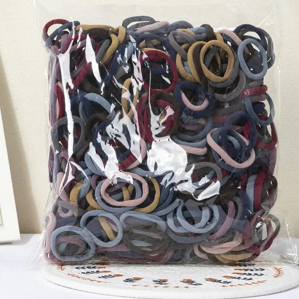 30-200pcs Hair Accessories for Women girl Basic Hair Bands Headband Hair Ropes Ties Ponytail Holder Simple and Fashionable Nylon