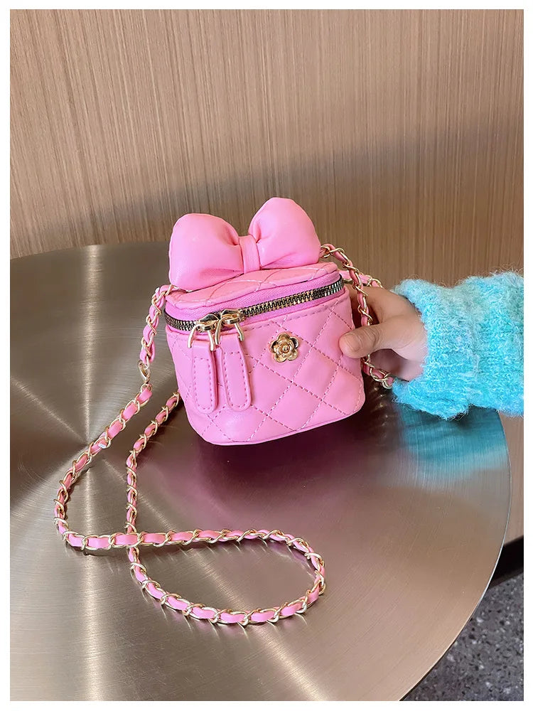 Children Bag New Girl Crossbody Bags Fashion Chain Bags Bow Shoulder Bags Versatile Girl Bag Sweet Princess Bag mochila infantil
