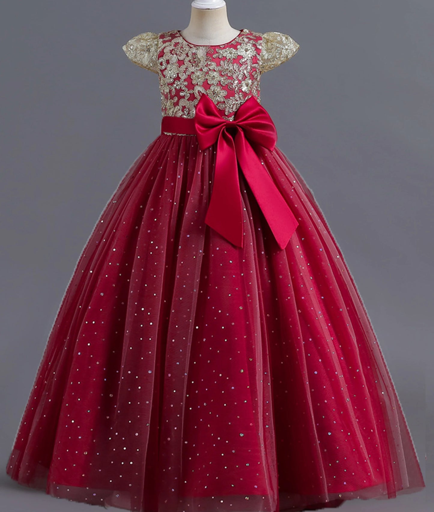 Stunning Little/Big Girls Lace Flower Girl Wedding Bridesmaid Birthday Party Holiday Pageant Easter Prom Fancy Dress