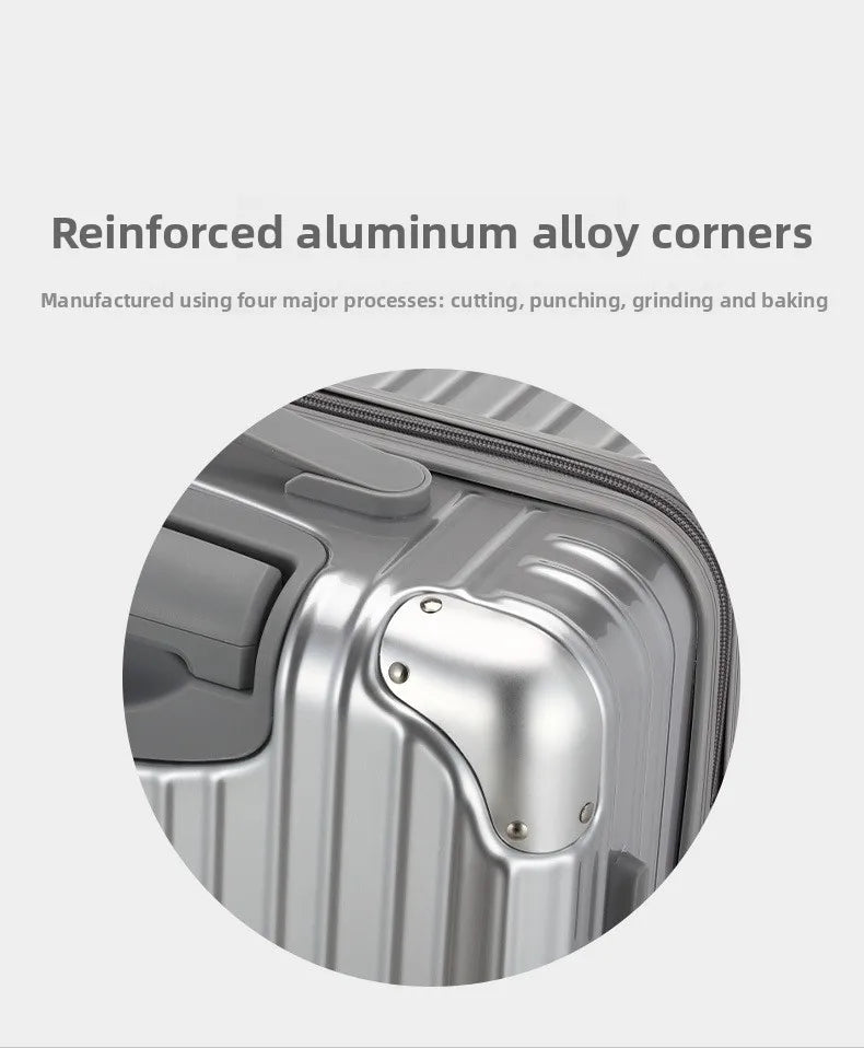 Magnesium Aluminum Alloy Luggage Set, 20" Carry-On & 28" Travel Suitcase with TSA Lock, Lightweight Durable