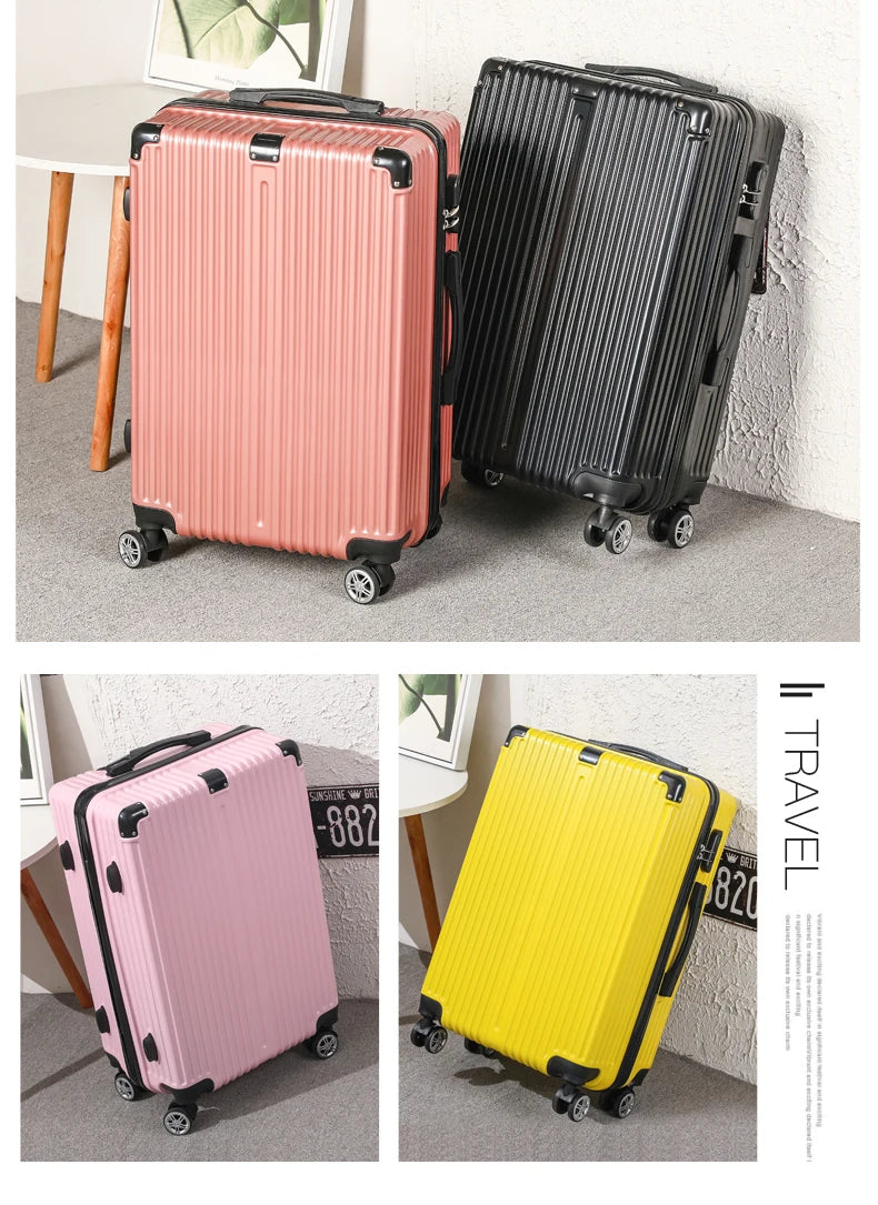 Luggage Suitcase 20-26 Inch Large Capacity Simple Fashionable Travel Handheld Durability Wear-resistant with Wheels Suitcase