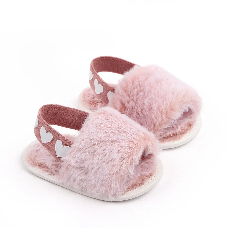 Fashion Faux Fur Baby Shoes For Newborn Spring Winter Cute Infant Toddler Baby Boys Girls Shoes