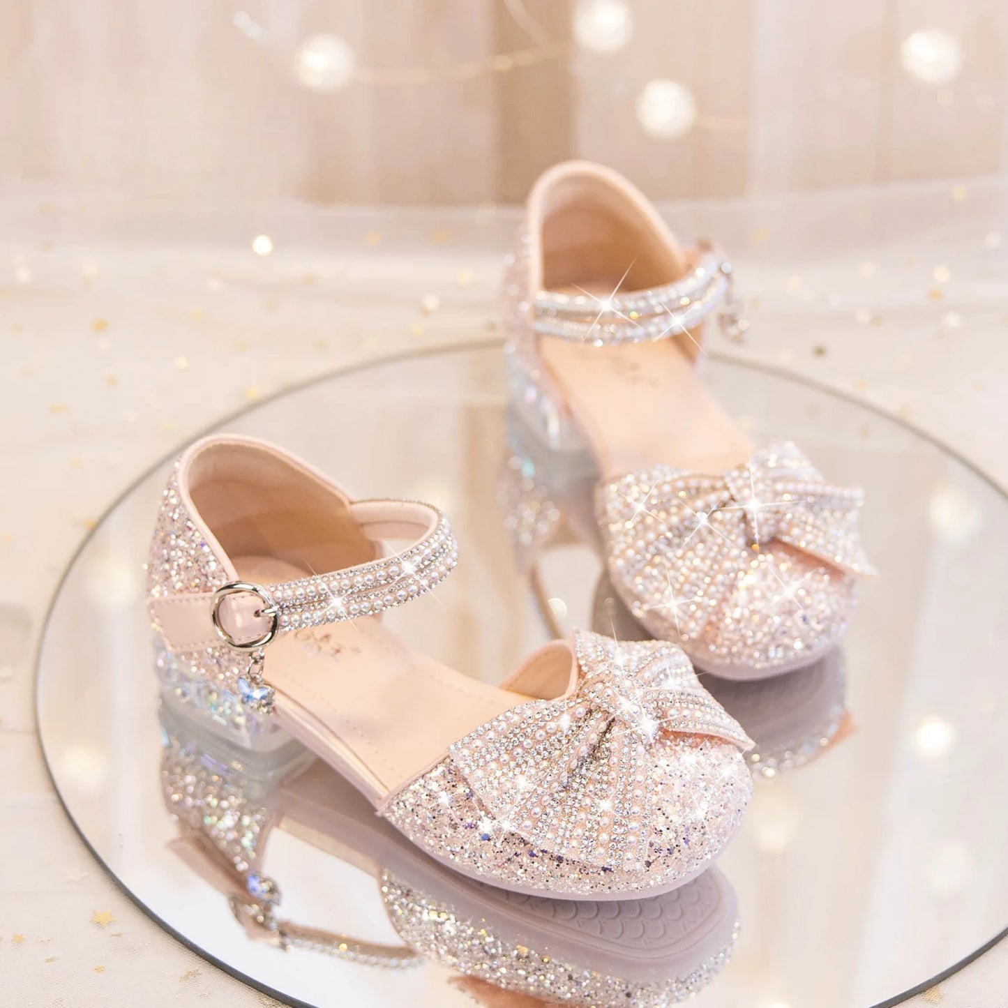Brand Princess Shoe 2025 Summer New Sandals for Girls Kid Crystal Shoe Women Heels Gift Party Dresses for Girl Women's Sandals