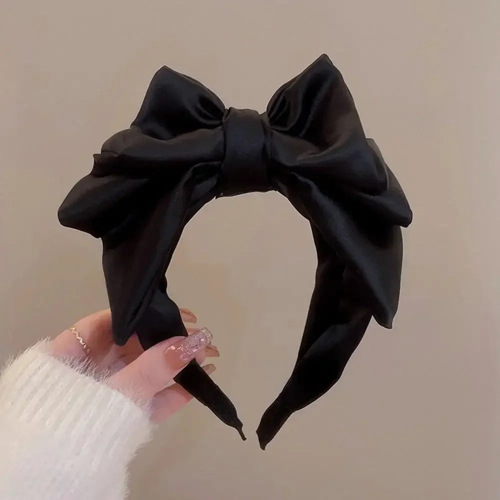 Accessories Advanced Sense Black Bow Headband for Women Girls Princess Hairbands Hair Hoop Accessories