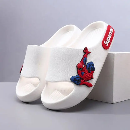 Anime peripheralsMarvel cartoon Spider-Man children's home anti-slip sandals New flip-flop boys soft-soled beach sandals EVA