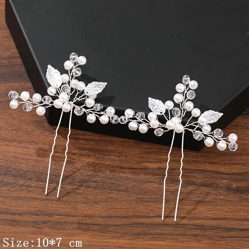 Hair Pins Hair Accessories For Women Wedding Accessories Hair Clips Jewelry Pearl Rhinestone Flower Hair Clip Pins Headpiece