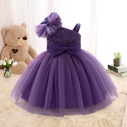 Fashion Flower Party Girls Dress Formal Birthday Princess Dresses for Girl Elegant Tulle Wedding Bridesmaids Evening Prom Gown
