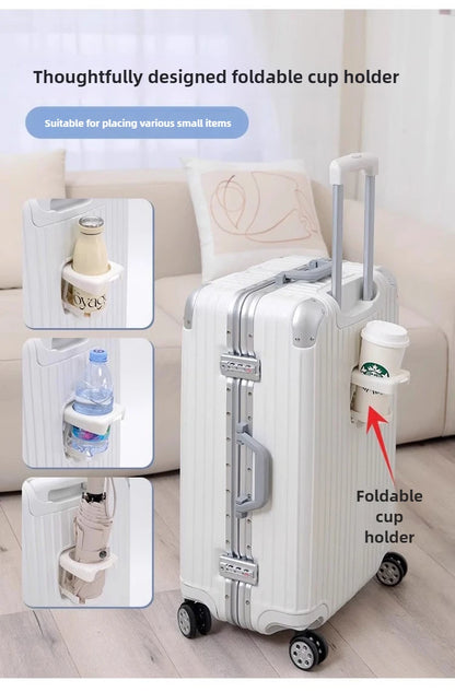 Magnesium Aluminum Alloy Luggage Set, 20" Carry-On & 28" Travel Suitcase with TSA Lock, Lightweight Durable