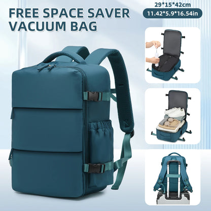 Vacuum compressed luggage backpack, aircraft-certified carry-on backpack, large-capacity multi-functional backpack