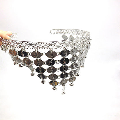 Women Belly Dance Accessories Costume Dancing Coin Sequins Hair Band Headbands