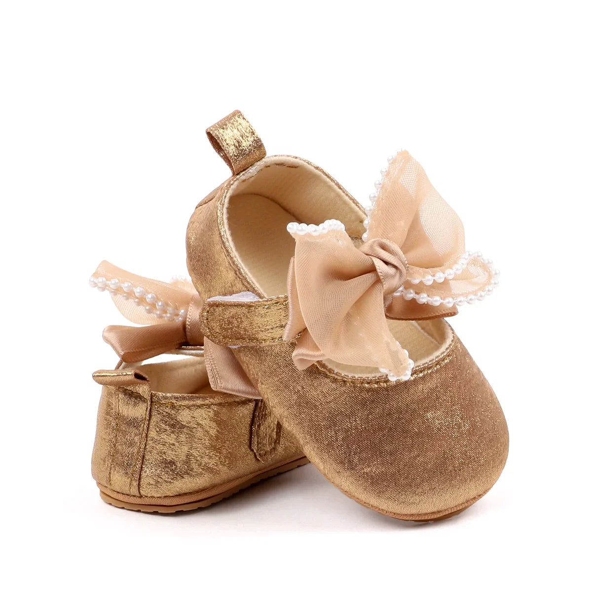 Baby Shoes Girl Baby Cute Bow PU Princess Shoes Soft Cloth Sole Comfortable Walking Shoes Spring and Autumn Sweet Design