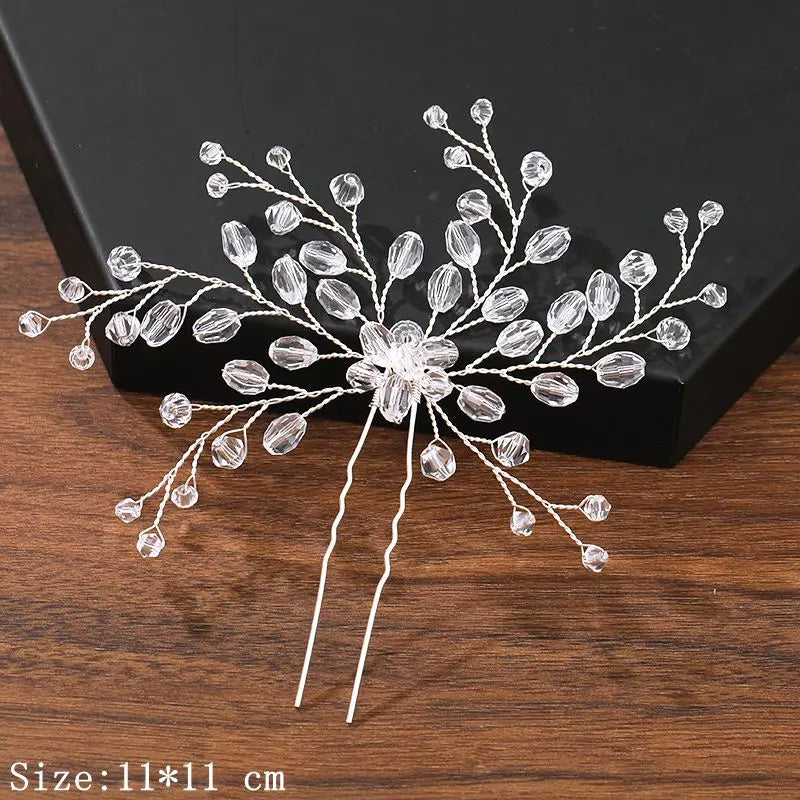 Hair Pins Hair Accessories For Women Wedding Accessories Hair Clips Jewelry Pearl Rhinestone Flower Hair Clip Pins Headpiece