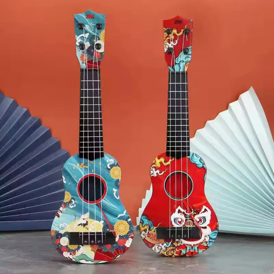 Children Guitar Toy Can Be Used To Play Elementary Instruments With Paddles Simulating Yukrili Music Toys