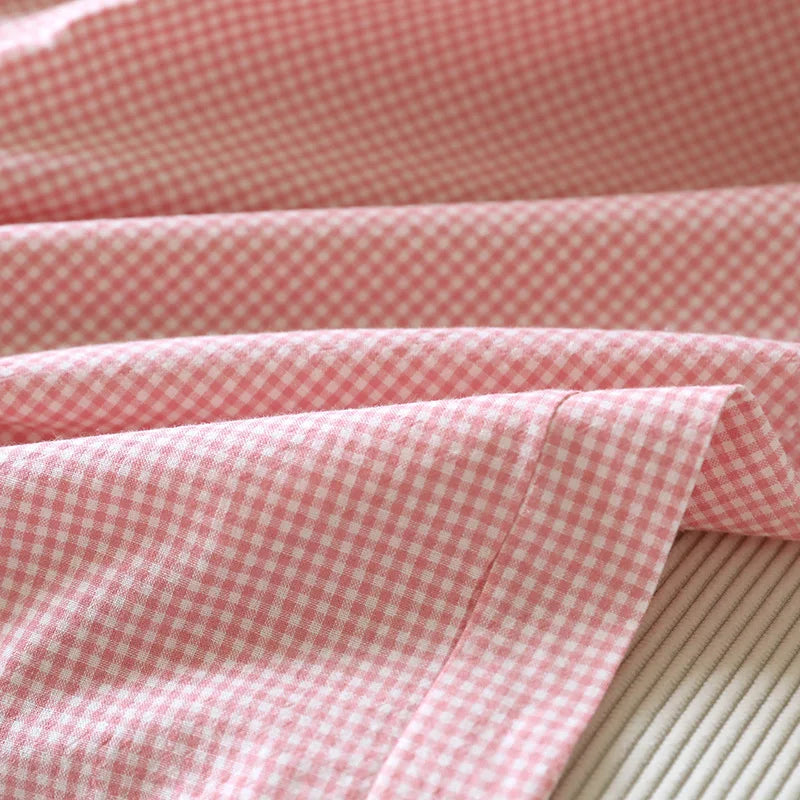 Spring and Summer Thin Loose Size Plaid Design Women's Pajama Pants Elastic Waist Casual Homewear Women Nine-point Trousers (Available)