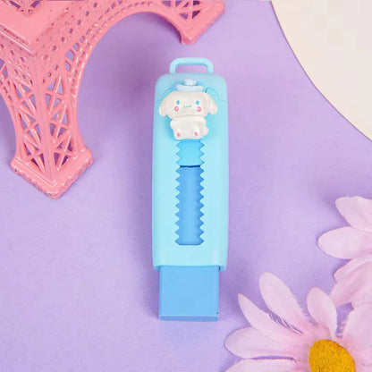 Cute Cartoon Push-pull Pencil Eraser Creative Retractable Pupil Writing Error Correction Erasers Students Stationery Supplies