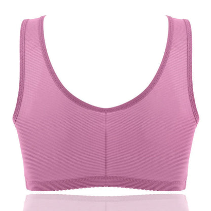 Large Size Front Buckle Without Steel Ring Bra Seamless Underwear Bra V-shaped Beautiful Back Receiving Breastfeedin For Ladies