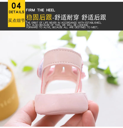 Solid Bow Children's Summer Shoes Cute 2025 Beach Non Slip Sandals For Baby Girls Footwear Soft Infant Kids Fashion Sandals