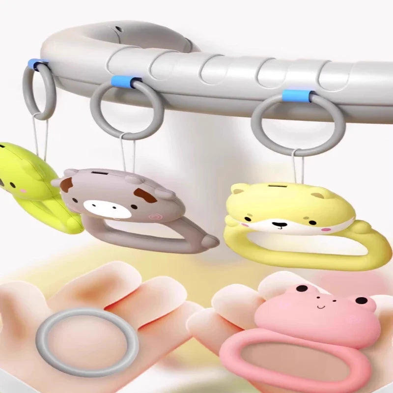 Baby Activity Gym with Kick Piano, 7-in-1 Play Mat, Walker & Rattles - Educational Toy for Infants Newborn to Toddlers 2 Years