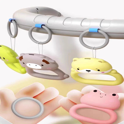 Baby Activity Gym with Kick Piano, 7-in-1 Play Mat, Walker & Rattles - Educational Toy for Infants Newborn to Toddlers 2 Years
