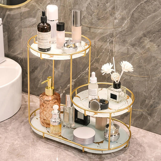 Cosmetic Decorative Tray three tier Perfume Organiser for Bathroom Decor