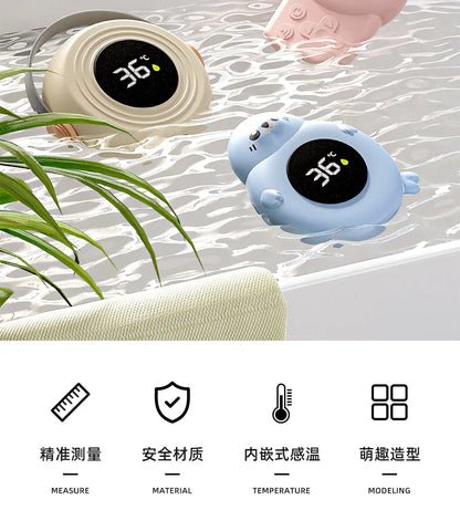 Baby Bath Thermometer Tub Temperature Monitor Hot Cold Water Resistant Temperature Warning Monitor Upgraded Sensor LED Display