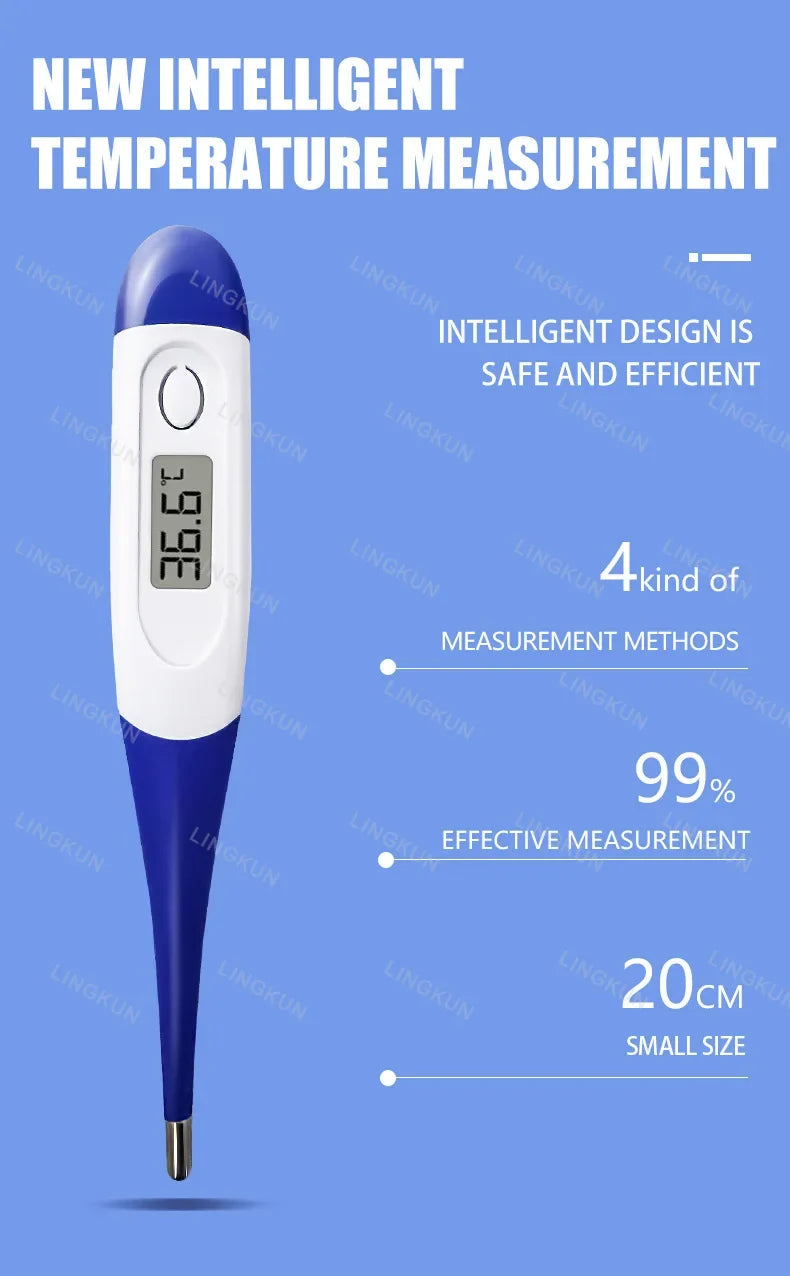Household Adults Children Thermometers for Fever Thermometer Electronic Soft Head Digital Oral Armpit Temperature Measurement
