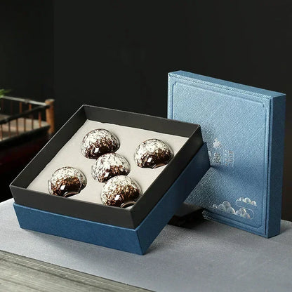 5PCS Ceramic Cups Set Coffee Ceramic Cup Pottery Cups Pottery Tea Cup Drinking Water Teacup With Gift Box Wholesale
