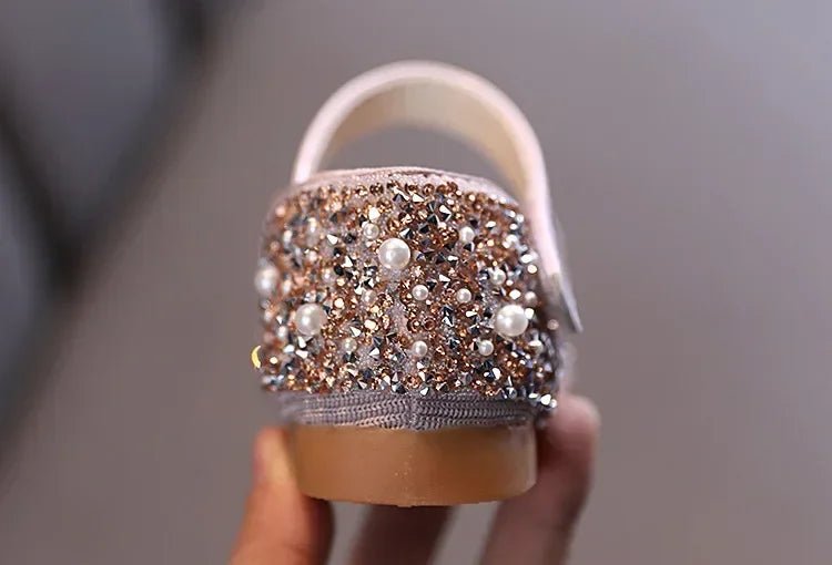 Sandals Toddler Girl Childrens Shoes Pearl Rhinestones Shining Kids Shoes Baby Girls Shoes Girls Thong Sandals