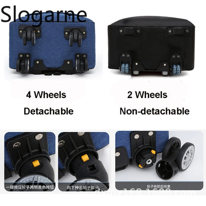 Portable Travel Luggage Bags 4 Wheels Big Capacity Unisex Trolly Travel Duffels Men New Rolling Suitcase Women Wheel Travel Bags