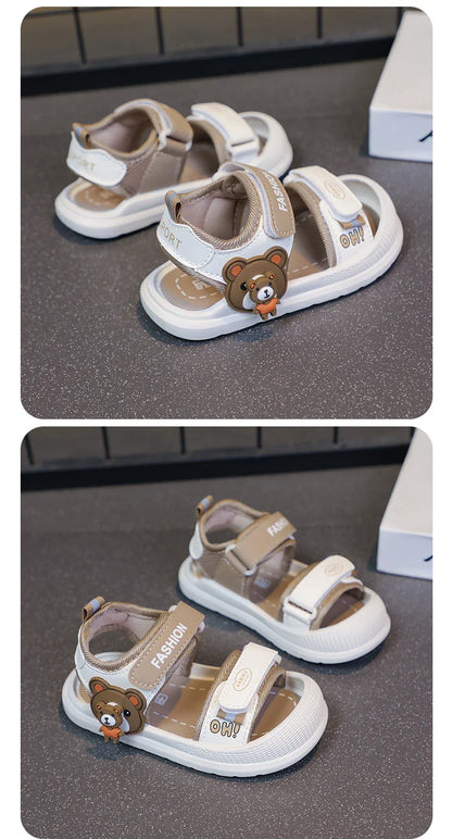 Toddler Sandals For Baby  Boys Girls Sandals Soft-soled Cartoon First Step Footwear For Infant Kids Trend Fashion