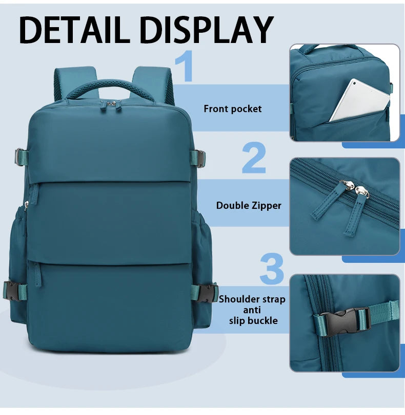 Vacuum compressed luggage backpack, aircraft-certified carry-on backpack, large-capacity multi-functional backpack