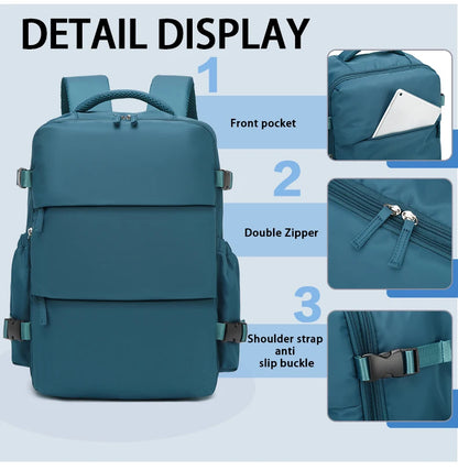 Vacuum compressed luggage backpack, aircraft-certified carry-on backpack, large-capacity multi-functional backpack