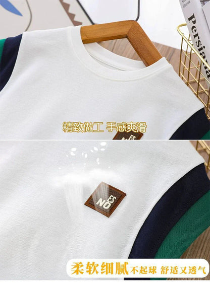 Toddler Kids Sleeveless Vest+Shorts 2PCS/Set Baby Boy Summer Casual Sport Outfit Fashion Children Clothing6-14Y
