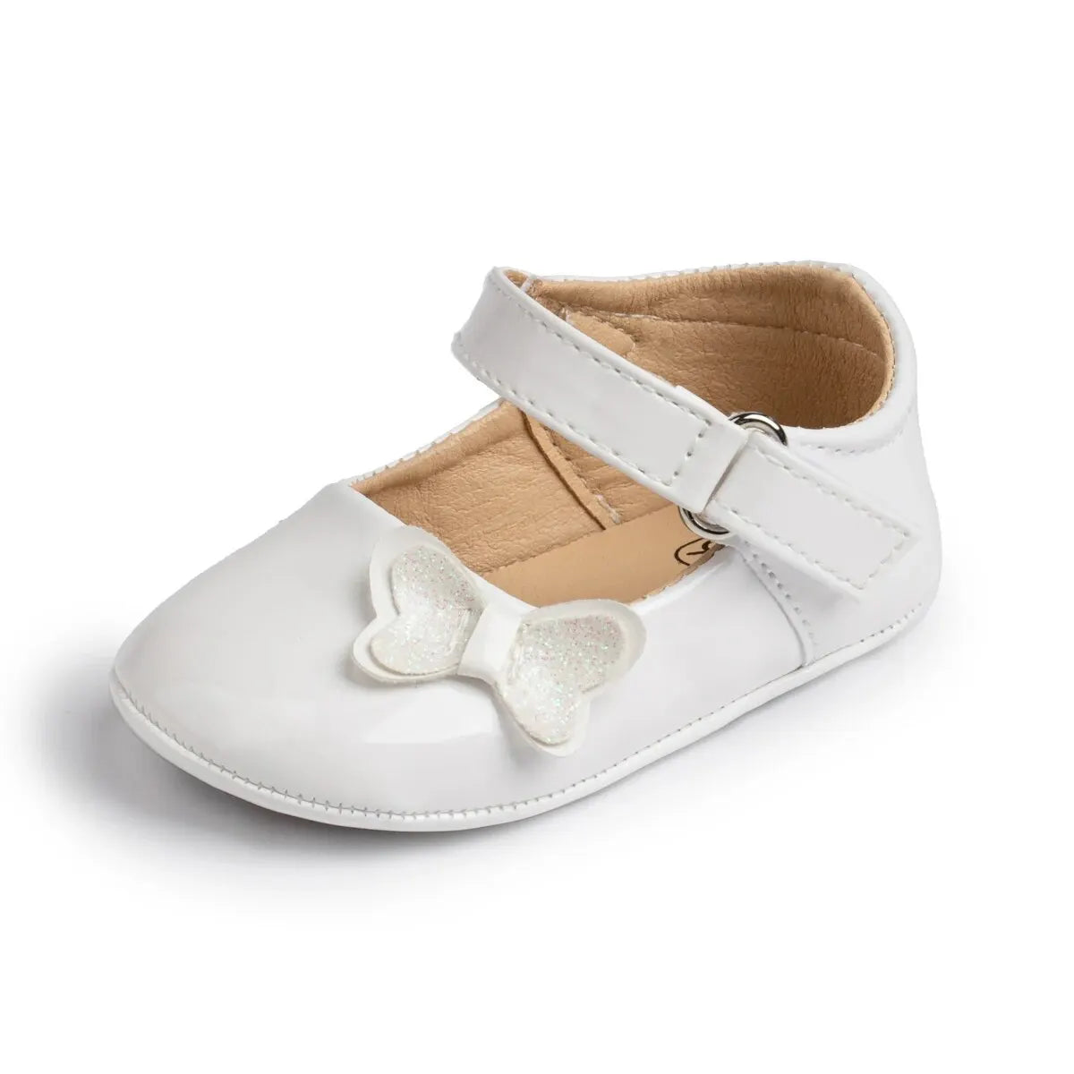Meckior Baby Girl Shoes Newborn PU Leather Bowknot Dress Infants Shoes Rubber Non-Slip Toddler First Walker Baby Shoes Girls