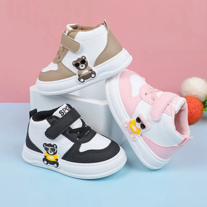 New Baby Girls Sneakers Board Shoes Cartoon Prints Soft Bottom Non-slip Children Casual Walking Shoes Boy Kids Children Shoes