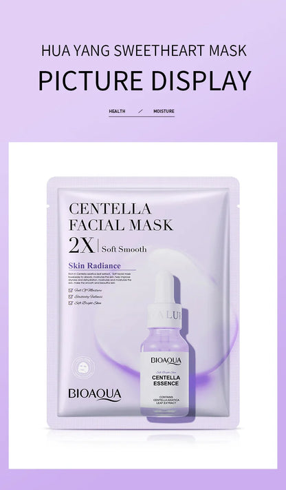 BIOAQUA Centella Collagen Face Mask Moisturizing Refreshing Sheet Masks Hyaluronic Acid Facial Mask Skin Care Products