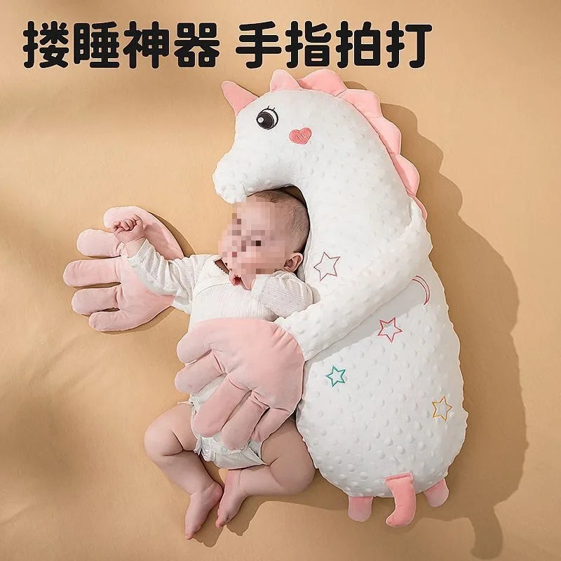 Baby Soothing Sleeping Pad, Infant Comfort Pillow with Patting Function for Anti-Startle Support and Warm Compress Design