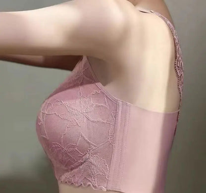 Front Button Type Gathering Anti-Sagging Beautiful Back Bra Big Breasts Look Small Pluss Size 100kg Receiving Breasts Underwear