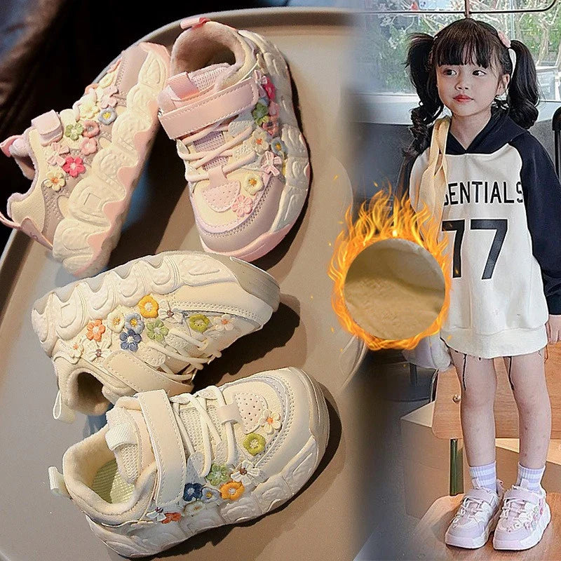 Sneakers, Winter Plush Lined Chunky Shoes, Soft Sole Platform Running Shoes for All Match Outfits