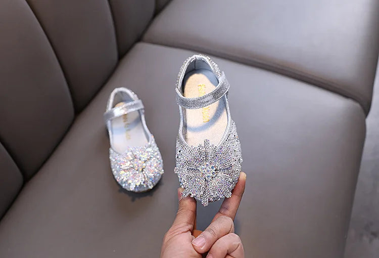 Spring Autumn Kids Fashion Leather Shoes 2025 New Girls Causal Performance Shoes Shallow Princess Ballet Children's Flat Shoes