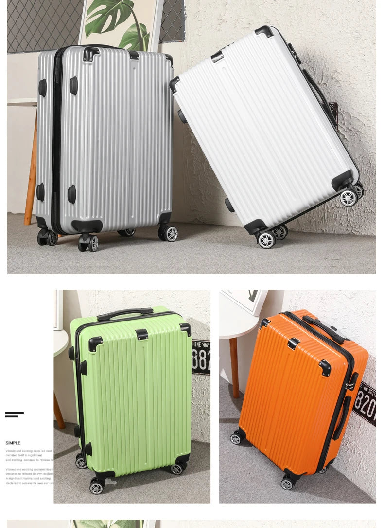 Luggage Suitcase 20-26 Inch Large Capacity Simple Fashionable Travel Handheld Durability Wear-resistant with Wheels Suitcase