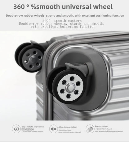 Magnesium Aluminum Alloy Luggage Set, 20" Carry-On & 28" Travel Suitcase with TSA Lock, Lightweight Durable