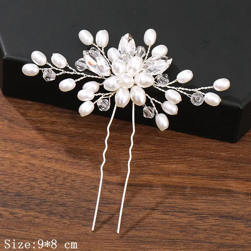 Hair Pins Hair Accessories For Women Wedding Accessories Hair Clips Jewelry Pearl Rhinestone Flower Hair Clip Pins Headpiece