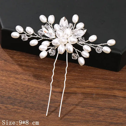 Hair Pins Hair Accessories For Women Wedding Accessories Hair Clips Jewelry Pearl Rhinestone Flower Hair Clip Pins Headpiece